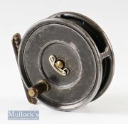 Hardy Bros Alnwick Dup Mk II ‘The Uniqua’ 3 1/8” alloy fly reel marked W.S internally^ with ribbed