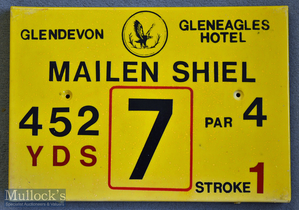 11x Gleneagles Hotel ‘Glendevon’ Golf Course Tee Plaques to incl Hole 2 ‘Thristle Taps’^ Hole 3 ‘ - Image 5 of 11