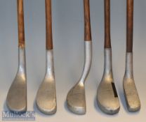 Collection of various Mills and other alloy mallet head putters (5) 3x L Model style putters one
