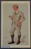 Original Vanity Fair Golf Print by Spy – titled “Mr Horace Hutchinson” dated 19th July 1890 –