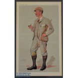 Original Vanity Fair Golf Print by Spy – titled “Mr Horace Hutchinson” dated 19th July 1890 –