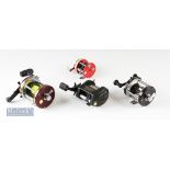 Selection of ABU multiplying reels to include ABU 1750A marked 090901 to foot^ ABU Ambassadeur