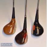 Collection of fine Ben Hogan Persimmon woods (3) – early Slazenger Ben Hogan no.3 wood with white