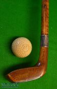 Fine Persimmon socket head Sunday golf Walking Stick – with metal sole insert fitted with 3 small