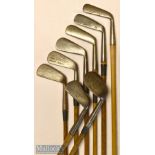 Good selection of golf irons (8) – 3x jiggers to incl Gibson Westward Ho! Horn mark^ Anderson