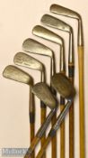 Good selection of golf irons (8) – 3x jiggers to incl Gibson Westward Ho! Horn mark^ Anderson