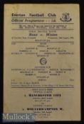 1953/54 Everton Public Practice Match Blues v Whites Football Programme date 12 August single sheet^