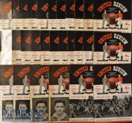 Selection of 1955/56 Manchester United (Championship) Home Football Programmes to includes Nos 1 (