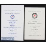 England Schools FA Menus 1968 and 1987 England v Wales dates 13 Apr 68 and 28 Mar 87 (2)