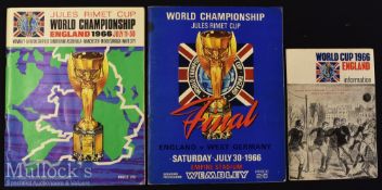 1966 World Cup Final Football Programme and Tournament Souvenir Programme together with a 1966 World
