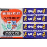 1959 British Lions Rugby Programmes in New Zealand (2): From Otago & Canterbury^ attractive