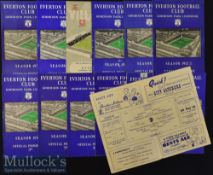 1952/53 Everton Home Football Programmes to include Lincoln City^ Luton Town^ Bury^ Huddersfield (