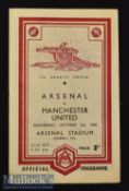 1948/49 FA Charity Shield Arsenal v Manchester United Football Programme date 6 Oct at Highbury^