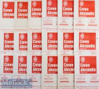 Quantity of Crewe Alexandra Home Football Programmes from 1958/59 to 69/70 including 58/59 (x8)^