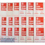 Quantity of Crewe Alexandra Home Football Programmes from 1958/59 to 69/70 including 58/59 (x8)^