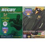 South Africa v Scotland & Canada Rugby Programmes (2): Colourful compact editions v Canada (East