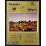 Very Rare 1963 Griquas v Australia Rugby Programme: Wallabies match programme on tour of South