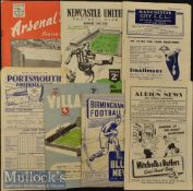 1949/50 Everton Away Football Programmes to include Middlesbrough^ Wolverhampton Wanderers^ QPR (