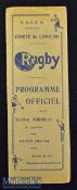 Very Rare 1914 Limousin Rugby Championship programme:  From the game played between Brive and