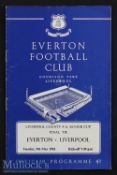 1960/61 Liverpool County FA Senior Cup Final Everton v Liverpool Football Programme date 9 May