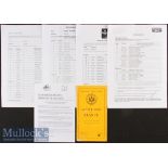 Scottish Programme & Team Sheets Selection (6): Slim 8pp issue for the game v France at