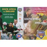 South Africa v England Rugby Programmes (2): Lovely issues from Cape Town 1998^ last test^ and