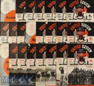 Selection of 1957/58 Manchester United Home Football Programmes to include Everton^ Blackpool^