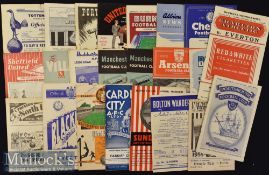 1955/56 Everton Away Football Programmes to include Man City (FAC)^ Port Vale (FAC)^ Man Utd^