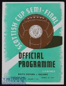 1957 Scottish Cup Semi Final Raith Rovers v Falkirk Football Programme excellent condition^