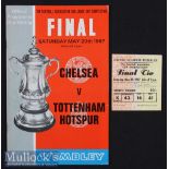 1967 FA Cup Final Chelsea v Tottenham Hotspur Football Programme and Ticket date 20 May at