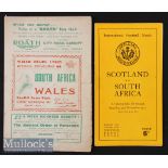 1951 South African Springbok Tour Rugby Programmes (2): Issues from the internationals v Wales and v