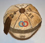 Rare 1910 France International Rugby Cap presented to Julian Combe (Stade Francais) in the first