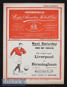 1937/8 Liverpool v Arsenal Football Programme dated 18th December in excellent condition^ no