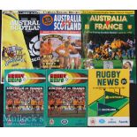 1981-2012 Australia v Scotland & v France Test Rugby Programmes (6): Aus v France^ two copies of 2nd