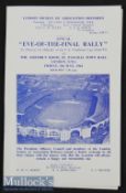 1961 FA Cup Final Eve of The Final Rally programme dated 5 May^ The Assembly Room St Pancras Town