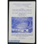 1961 FA Cup Final Eve of The Final Rally programme dated 5 May^ The Assembly Room St Pancras Town