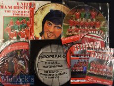 Selection of Manchester United Vinyl Records to include European Cup 1968 May 29^ 1993 Man Utd