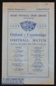 1935 Varsity Rugby Match Programme: Although a rare 0-0 draw^ only the third in the 60 games to that