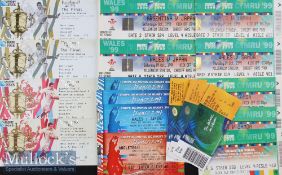 RWC 1999-2015 Rugby Ticket Collection incl Finals (18): 1999 Wales v Samoa (3) & v Japan (2)^