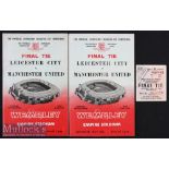 1963 FA Cup Final Leicester City v Manchester United Football Programme and Match Ticket date 4