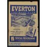 1947/48 Everton v Dublin Bohemians Friendly Match Football Programme date 8 Sep^ F/G overall