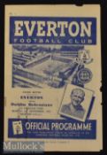1947/48 Everton v Dublin Bohemians Friendly Match Football Programme date 8 Sep^ F/G overall