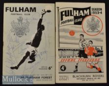 1953/54 Fulham Multi-Signed Football Programme to include autographs by Bobby Robson^ Chenhall^