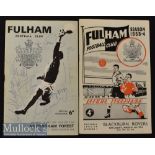 1953/54 Fulham Multi-Signed Football Programme to include autographs by Bobby Robson^ Chenhall^