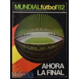 1982 World Cup Final Italy v West Germany Football Programme date 11 July in Madrid. ‘Mundial Futbol