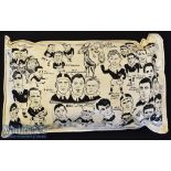 Very Unusual 1962 British Lions to South Africa Rugby Display Item: b/w plastic cushion^ 18” x 12” x