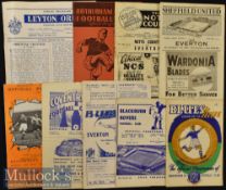 1951/52 Everton Away Football Programmes to include Sheffield United^ Hull City^ Coventry City^