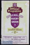 Very?Rare Programme^ 1934 New Zealand All Blacks Rugby Tour to Australia v Queensland: Edge