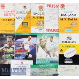 1967-2001 England etc v Australia Rugby Programmes (9): Many with ticket^ clipping or both^ all at