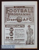 1935/6 Everton v Grimsby Town Football Programme dated 28th March^ in excellent condition with no